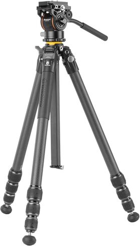 Vanguard VEO 5 264AV14 Full-Size Aluminum Tripod with Counterbalancing Spring Assist Video Head for Cameras and Optics, 17.6 lb Capacity in Kuwait