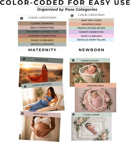 Maternity and Newborn Photography Posing Cards, Photographer Reference Guide in Kuwait
