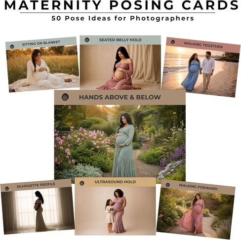 Maternity and Newborn Photography Posing Cards, Photographer Reference Guide in Kuwait