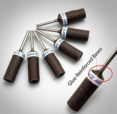 13 Pcs Sanding Drums with 1/8" Shank, 180–10000 Grit Sandpaper Sticks Assortment from Coarse to Ultra-fine for Sanding Wood Metal Rust Removal and Polishing Rocks and Jewelry in Kuwait