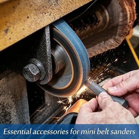60Pcs 60 Grit Zirconia Sanding Belts 1/2"x18" Blue Metal Grinding Sand Paper Heavy Duty Long-Lasting Mini Sanding Bands for Metal Polishing Knife Sharpening Derusting Woodworking in Kuwait