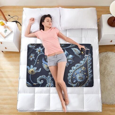 Architectural Paisley Midnight Design Training Pee Pads for Kids Soft Absorbent Bed Wetting Pads Skin-Friendly Diaper Pads for Children Adults Pets , 52" L x 34" W alfombra para Cover de in Kuwait