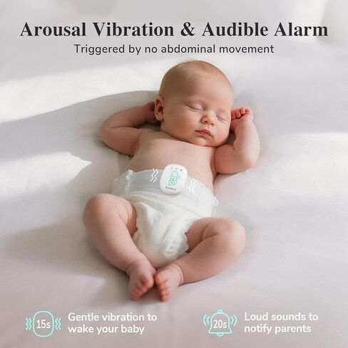 Sense-U Pro Baby Monitor(Long Range) – Tracks Breathing Movement, Rollover & Temperature Anywhere for Better Sleep, Simple Clip-On Smart Tracker with Arousal Vibration, Audible Alerts & Sleep Analysis in Kuwait