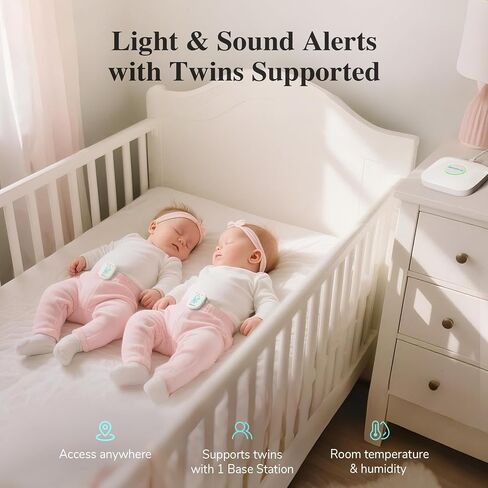Sense-U Pro Baby Monitor(Long Range) – Tracks Breathing Movement, Rollover & Temperature Anywhere for Better Sleep, Simple Clip-On Smart Tracker with Arousal Vibration, Audible Alerts & Sleep Analysis in Kuwait