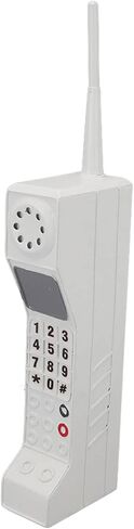 Retro Cell Phone Ornament Brick Phone Prop Vintage Design with Durable Iron Material Lightweight Portable for Home Office Decor Photography Studio Use (White) in Kuwait