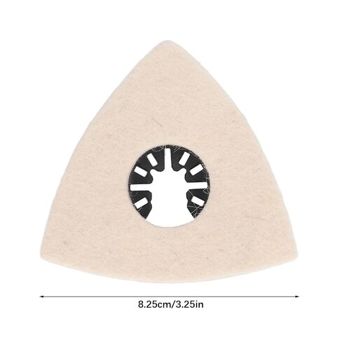Wool Felt Polishing Pad, 5Pcs 3.14Inch Triangular Fine Polishing Pads for Drill, Professional Wool and Glass Polish Pad for Metal, Glass and Stone in Kuwait