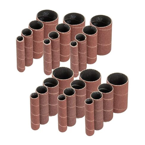 POWERTEC 71709 Assorted Sanding Sleeves 24-Pieces, 2-1/2" Length, 1/2", 3/4", 1", 1-1/2" Diameters, 80, 120 Grits 3 Each in Kuwait