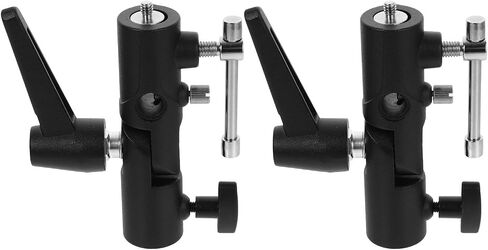 Kisangel 2pcs Camera Flash Bracket Adapter, 1/4" H Shape Mount | Professional 160° Swivel Stand Light Bracket, Umbrella Bracket Shoe Holder for DSLR Flashes Studio Light in Kuwait