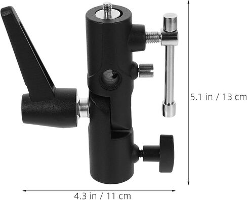 Kisangel 2pcs Camera Flash Bracket Adapter, 1/4" H Shape Mount | Professional 160° Swivel Stand Light Bracket, Umbrella Bracket Shoe Holder for DSLR Flashes Studio Light in Kuwait