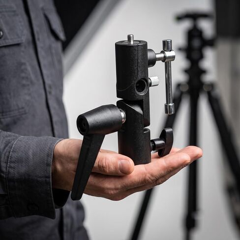 Kisangel 2pcs Camera Flash Bracket Adapter, 1/4" H Shape Mount | Professional 160° Swivel Stand Light Bracket, Umbrella Bracket Shoe Holder for DSLR Flashes Studio Light in Kuwait