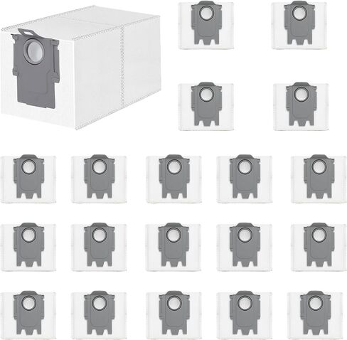 Qrevo Dust Bags for Roborock QV 35A/Qrevo S5V/Saros 10R/Qrevo Edge S5A/Qrevo CurvX/S5X/MaxV/Pro/Master/S8 MaxV Ultra/QX Revo Ultra Robot Vacuum Cleaner, Robot Vacuum Cleaner. (20Pack) in Kuwait