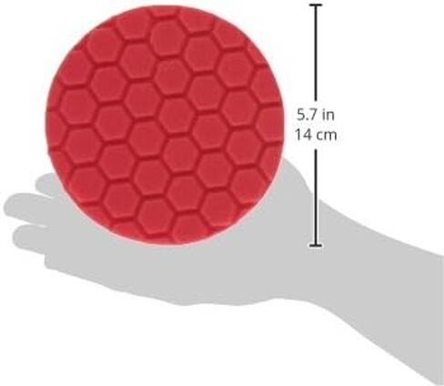 Chemical Guys, Hex-Logic Ultra Light Finishing Pad, Red, 5.5 in for 5 in | Softest red finishing foam pad lays down waxes, sealants and finishing polishes for a flawless, glossy finish in Kuwait