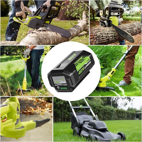 2Pack 7500mAh Replacement for Ryobi 40V Battery and Charger OP401 | OP40261 OP40501 Compatible with Ryobi 40Volt Battery Power Tools in Saudi Arabia