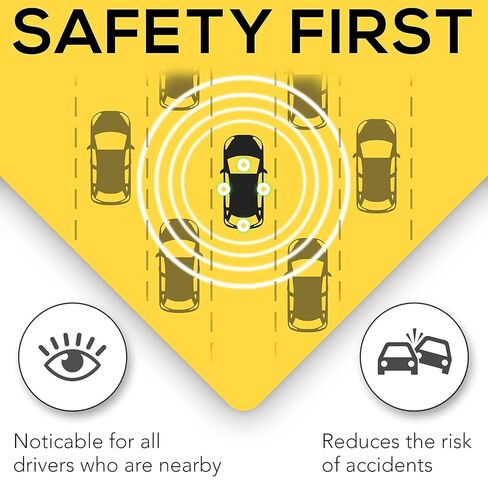 ASSURED SIGNS Baby On Board Sign for Car with Suction Cups - 5" x 5" 2 Pack | Alert Drivers to Precious Cargo, High Visibility Yellow, Secure Suction Grip, Easy Repositioning and Reusable, UV Protected in Kuwait