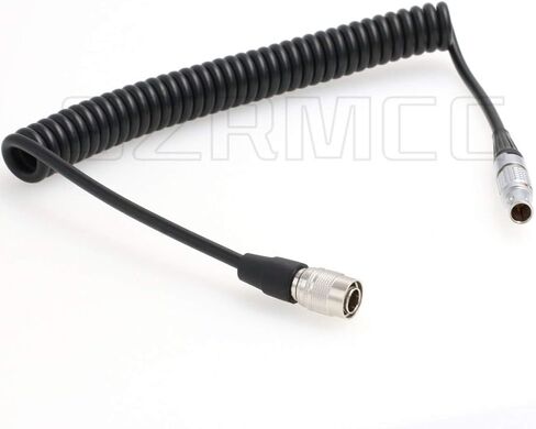 SZRMCC Hirose 4 Pin Male to 0B 2 Pin Male Coiled Power Cable for Sony F5 F55 Camera to Teradek Bond Bolt (Coiled Cable) in Kuwait
