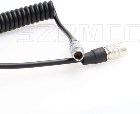 SZRMCC Hirose 4 Pin Male to 0B 2 Pin Male Coiled Power Cable for Sony F5 F55 Camera to Teradek Bond Bolt (Coiled Cable) in Kuwait