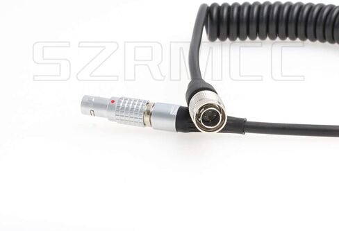SZRMCC Hirose 4 Pin Male to 0B 2 Pin Male Coiled Power Cable for Sony F5 F55 Camera to Teradek Bond Bolt (Coiled Cable) in Kuwait