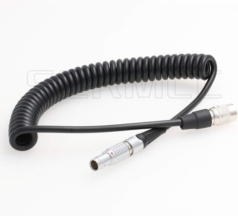 SZRMCC Hirose 4 Pin Male to 0B 2 Pin Male Coiled Power Cable for Sony F5 F55 Camera to Teradek Bond Bolt (Coiled Cable) in Kuwait