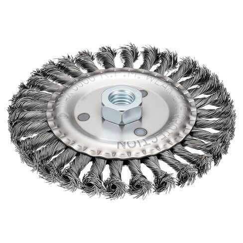 Wire Wheels for Angle Grinder, 1pcs 6in Twist Knotted Wire Brush for Grinder with 5/8"-11 Arbor, [for Heavy Rust Deburring Paint Removal] - 0.02in Carbon Steel Wire, Silver in Kuwait