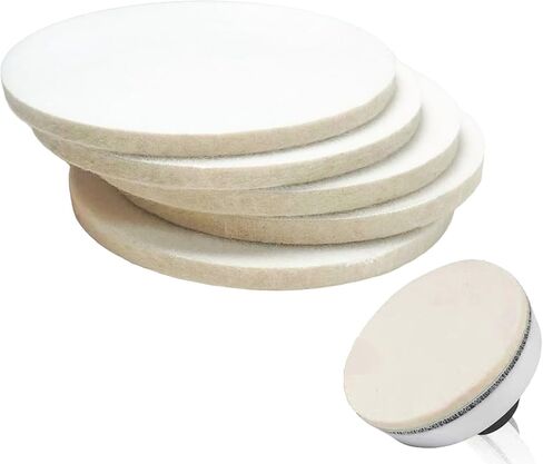 5 PCS 6" Wool Polishing Pads, Scratch-Free Wool Felt Polishing Pad with Hook & Loop Back, Buffing Wheel Polish Pad for Car Surface Furniture Glass, Car Accessories in Kuwait