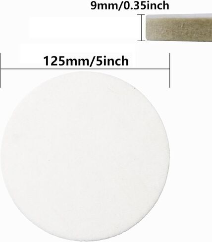 4 Pcs 5 Inch Wool Felt Polishing Pad, Soft and Elastic Buffing Pad for Efficient Polishing on Various Surfaces in Kuwait