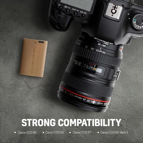 LP-E6N Battery, 2 Pack and Dual Smart Battery Charger for Canon XC15, EOS 60D, EOS 70D, EOS 80D, 90D, EOS 5D II, EOS 5D III, EOS 5D IV, EOS 6D, EOS 6D Mark II, EOS 7D,EOS 7D Mark in Kuwait