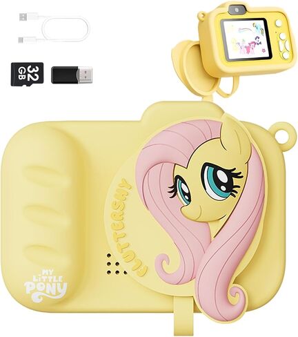 My Little Pony Magic Catcher Children's Camera, Fluttershy | Toddler Camera for 3-8 Year Old Children, Includes SD Card, Cartoon Digital Camera in Kuwait