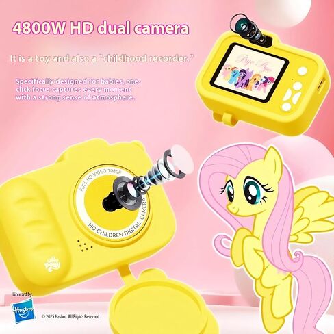 My Little Pony Magic Catcher Children's Camera, Fluttershy | Toddler Camera for 3-8 Year Old Children, Includes SD Card, Cartoon Digital Camera in Kuwait