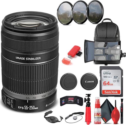 for Photography & Video + 64GB Memory Card + Tripod + Cleaning Kit + Filter Kit + Card Reader + Cap Keeper + Hand Strap in Kuwait