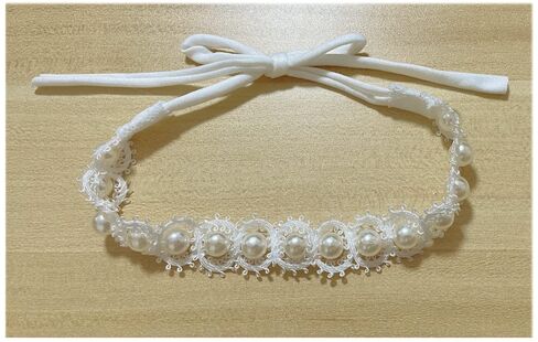 Ederafoto Newborn Photography Props Baby Photo Posing Pearl Headbands Girls Photoshoot Tieback (J Ivory) in Kuwait