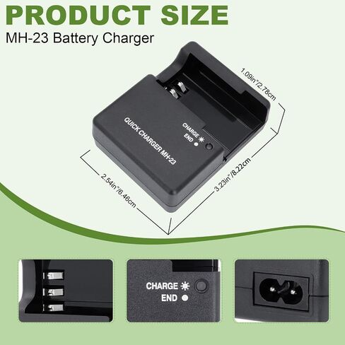 MH-23 Quick Battery Charger for EN-EL9 EN-EL9a Battery Compatible with Nikon D40 D40x D60 D3000 D5000 Digital SLR Cameras in Kuwait