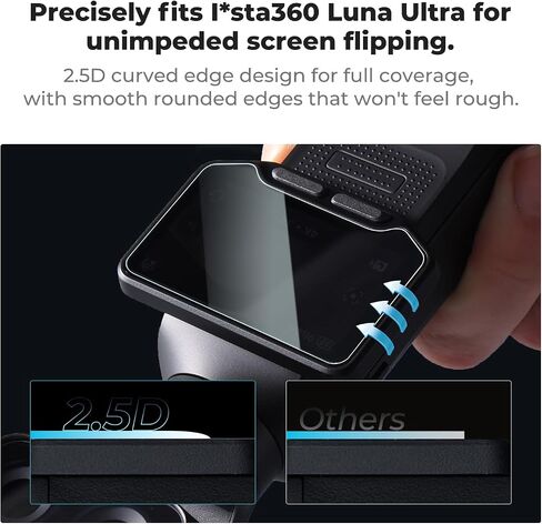 K&F CONCEPT 2PCS Screen Protector Compatible with Insta360 Luna Ultra | 9H Hardness, 0.33mm Ultra-Thin, High Transparency, Anti-Fingerprint, Scratch-Resistant Film Accessory, PF63 in Kuwait