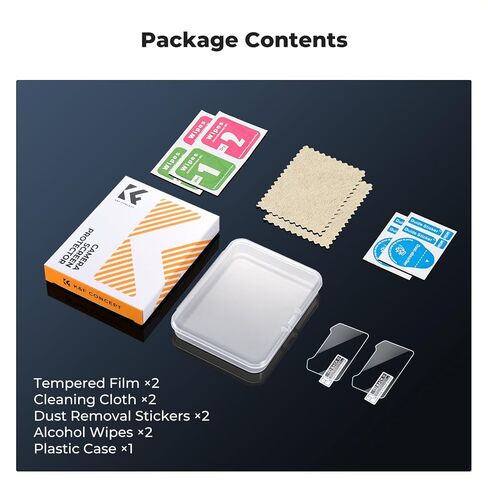 K&F CONCEPT 2PCS Screen Protector Compatible with Insta360 Luna Ultra | 9H Hardness, 0.33mm Ultra-Thin, High Transparency, Anti-Fingerprint, Scratch-Resistant Film Accessory, PF63 in Kuwait