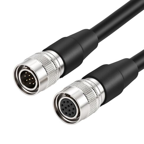 12Pin HR10A Male Female Extension Cable, Long Range 12 Pin Industrial Camera Connection Cord for Outdoor Installation & System Layout 5M in Kuwait