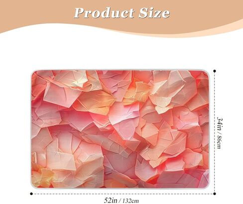 Architectural Design Sequin Salmon Color Training Pee Pads for Kids Highly Absorbent Potty Training Sheets Cover Leakproof Quick Drying Cradle Mattress for Infant Baby , 52" L x 34" W in Kuwait