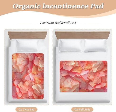 Architectural Design Sequin Salmon Color Training Pee Pads for Kids Highly Absorbent Potty Training Sheets Cover Leakproof Quick Drying Cradle Mattress for Infant Baby , 52" L x 34" W in Kuwait