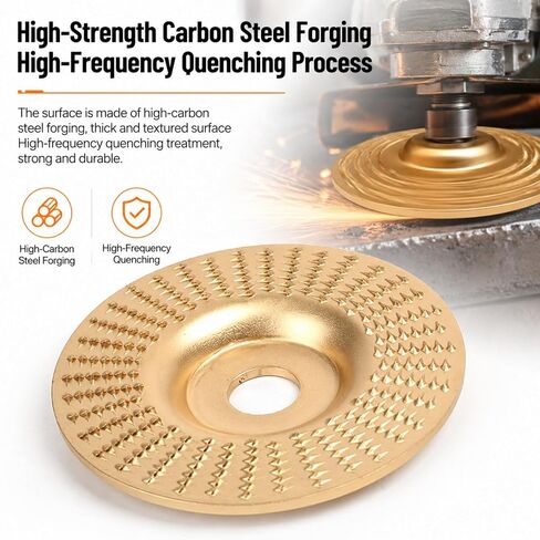 3 PCS Flat Surface Tungsten Carbide Cutting Wheel, Angle Grinder Polishing Pad, Heavy-Duty Wood Carving Disc Set, ungsten Carbide Grinding Wheel Wood Carving for 4" & 4-1/2" Grinders in Kuwait