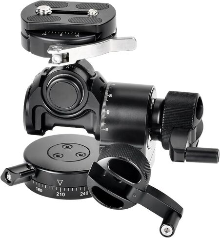 SUNWAYFOTO GH-PRO IIL Geared Tripod Head with Lever QR Clamp & Panning Base Compatible with Arca in Kuwait