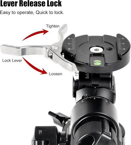 SUNWAYFOTO GH-PRO IIL Geared Tripod Head with Lever QR Clamp & Panning Base Compatible with Arca in Kuwait
