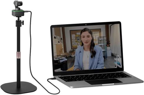 Tabletop Webcam-Stand, 18'' Heavy Duty Webcam Holder Compatible with Insta360 Link 2 pro/Link 2C pro/Link 2/Link 2C/Link PTZ 4K Webcams and X5 X4 X3 X2 Action Cameras in Kuwait