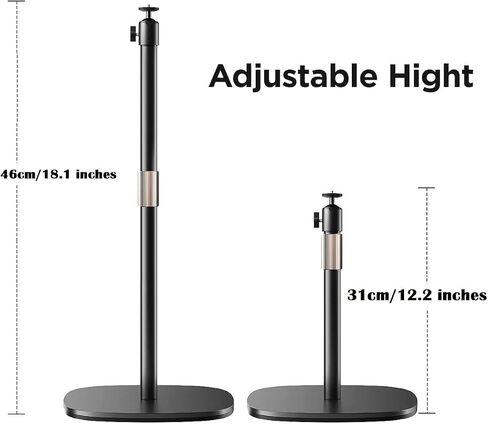Tabletop Webcam-Stand, 18'' Heavy Duty Webcam Holder Compatible with Insta360 Link 2 pro/Link 2C pro/Link 2/Link 2C/Link PTZ 4K Webcams and X5 X4 X3 X2 Action Cameras in Kuwait