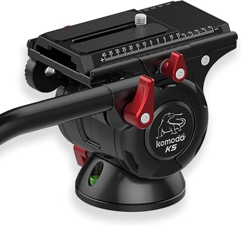 IFOOTAGE Like New Komodo K5, Aluminum Alloy Tripod Fluid Head, with Quick Release Plate,for DSLR,Camcorder,Monopod,Max. Payload 11lbs/5KG (Product Mint, Box Creased) in Kuwait