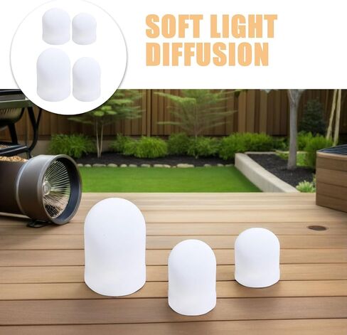 Toddmomy Silicone Flashlight Diffuser Cover Waterproof Construction 4pcs Soft Light Diffusion Candlelight Effect Quick Installation for 31-75mm Head for Outdoor Activities and Travels in Kuwait