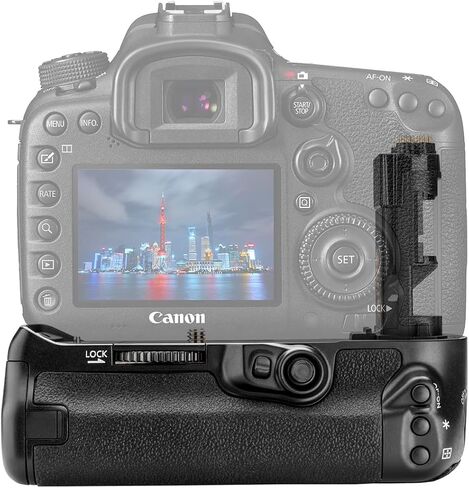BG-E16 Battery Grip for Canon 7D Mark II with 2 LP-E6N Batter | Includes BG-E16 Grip, 2 LP-E6N batteries and trays for power, portraiture and stability in Kuwait