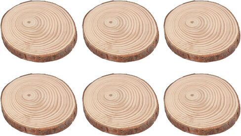 25Pcs Premium Pine Wooden Slice Props for Photography and Interior Decor, Set of 25 (M) in Kuwait