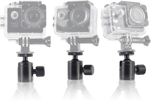 LIFKOME Lightweight Aluminum Alloy Ball Head Flash Bracket with Adjustable 1/4 Inch Screw for Flash Light and LED Video Light, Mini Tripod Ball Head Holder Mount for Photography and Camera in Kuwait