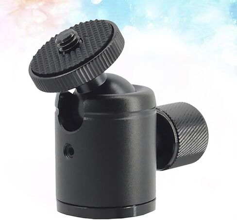 LIFKOME Lightweight Aluminum Alloy Ball Head Flash Bracket with Adjustable 1/4 Inch Screw for Flash Light and LED Video Light, Mini Tripod Ball Head Holder Mount for Photography and Camera in Kuwait