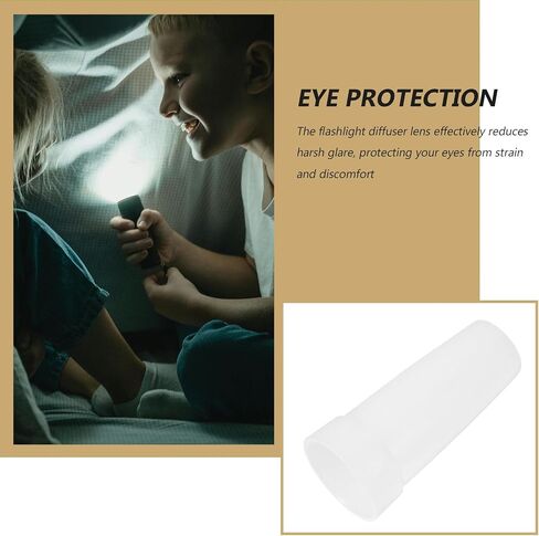 NUOBESTY Flashlight Diffuser Lens for Camping and Reading, White Plastic Soft Light Cover Reduces Glare and Protects Eyes, Portable Design for LED and USB Reading Lights in Kuwait