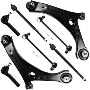 SOSOPART 8pc Set Front Suspension Kit Lower Control Arm w/Ball Joint Outer Tie Rod End Inner Tie Rod End Sway Bar Link Replacement for Chrysler Town & Country,for Dodge Grand Caravan