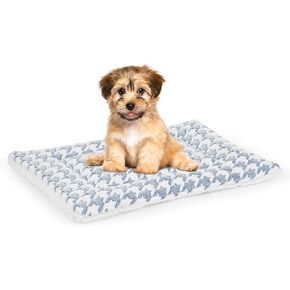 Dog Bed Mat, Reversible Crate Pad for Medium Small Dogs, Machine Washable, Portable and Soft Pet Bed Pad/Mat for 22-inch Kennel